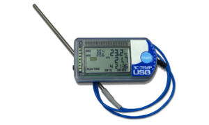 A VFC-compliant 3C\TEMP-USB NFC-Enabled digital data logger from Marathon Products.