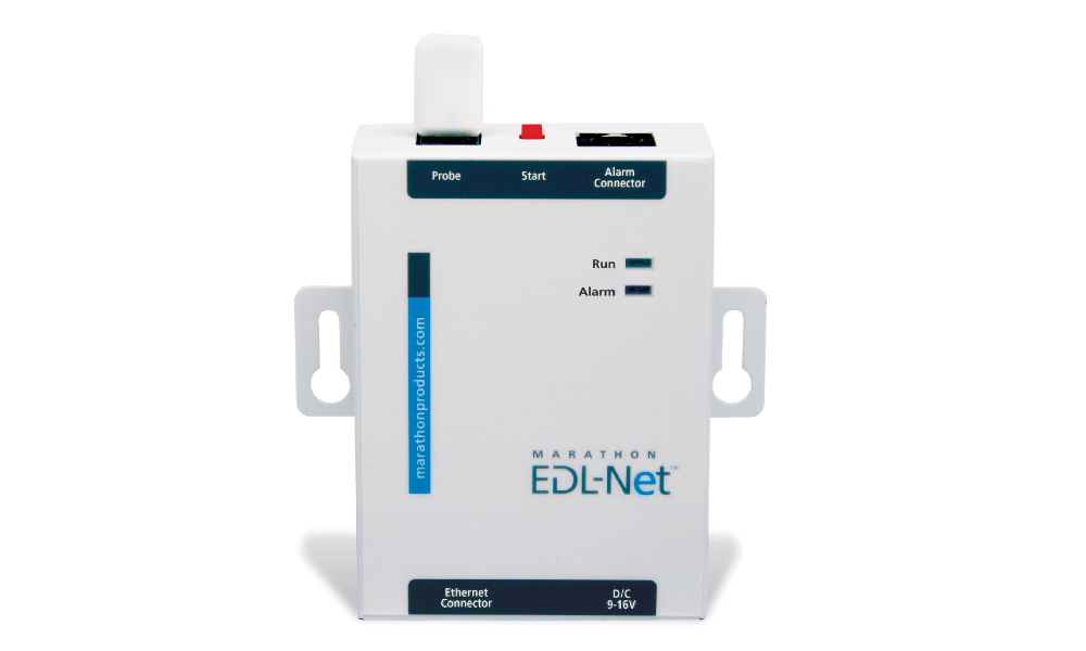 Image of an EDL-NET Temp/RH logger from Marathon Products.